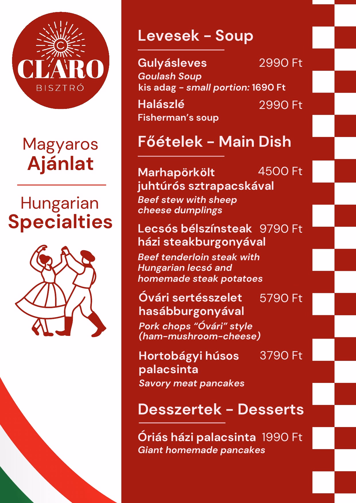Magyaros Ajánlat – Hungarian Specialties
